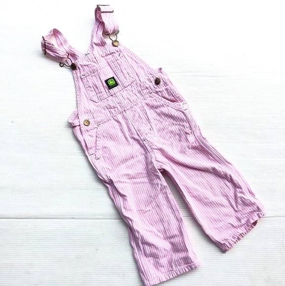 John Deere Bottoms John Deere Pink Pinstripe Bib Overalls Poshmark
